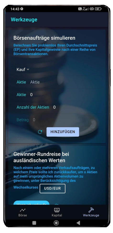 werkzeugbildschirm