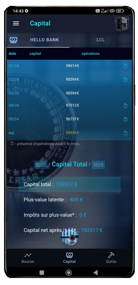 ecran capital especes